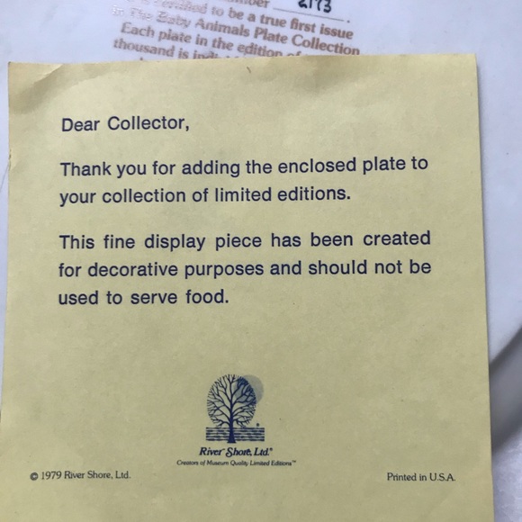 1979 Roger Brown seal pup plate in like new condition. - Picture 9 of 16